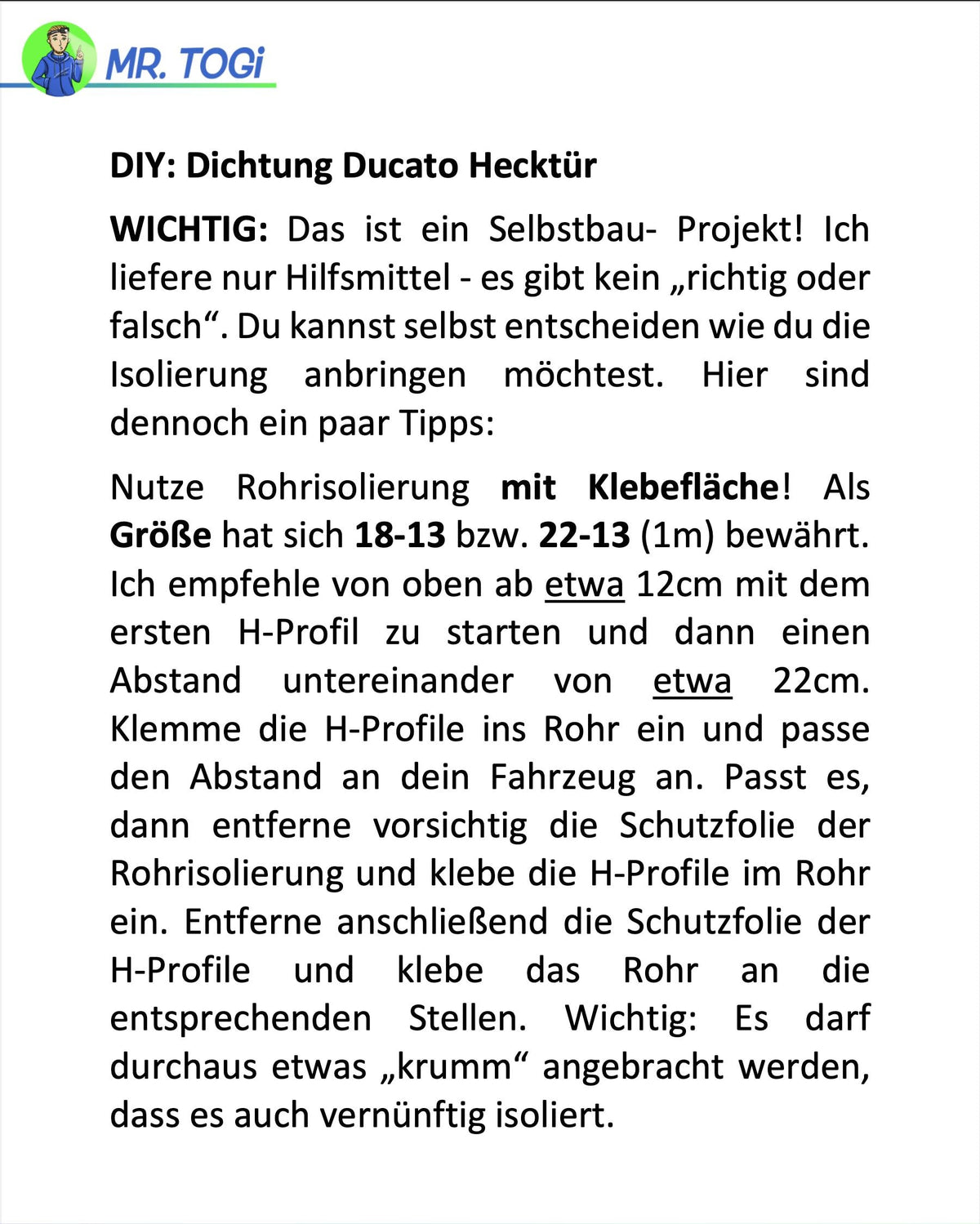 DIY: Befestigungselemente für Hecktürisolierung